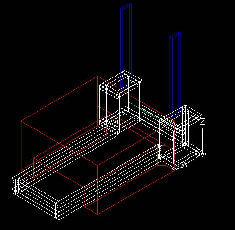 preliminary AutoCAD wireframe